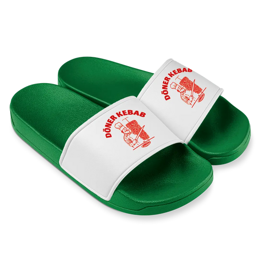 Döner Kebab Badelatschen #farbe_gruen