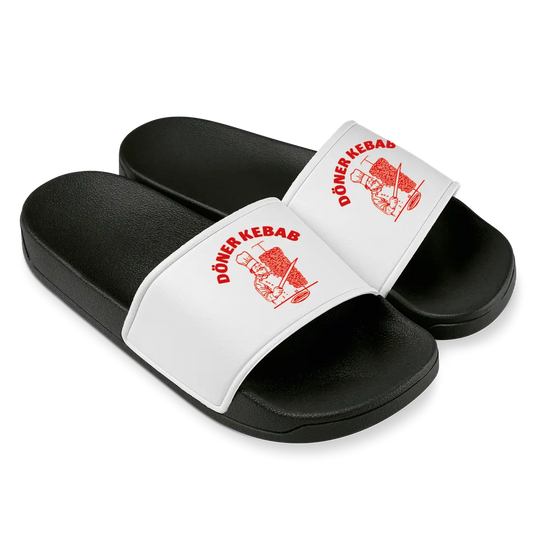 Döner Kebab Badelatschen #farbe_schwarz-weiss