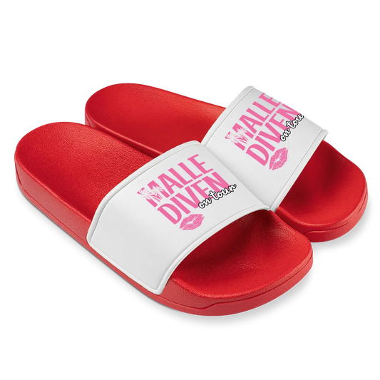 Malle Diven on Tour - Badelatschen #farbe_rot