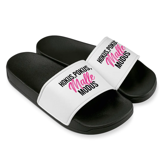 Hokus Pokus Malle Modus - Badelatschen #farbe_schwarz-weiss