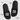 Personalisierte Badelatschen mit Wunschlogo #farbe_schwarz