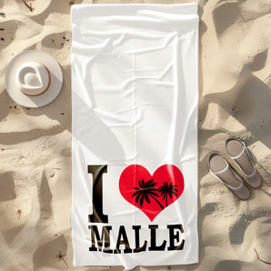 I Love Malle - Hochwertiges Badetuch
