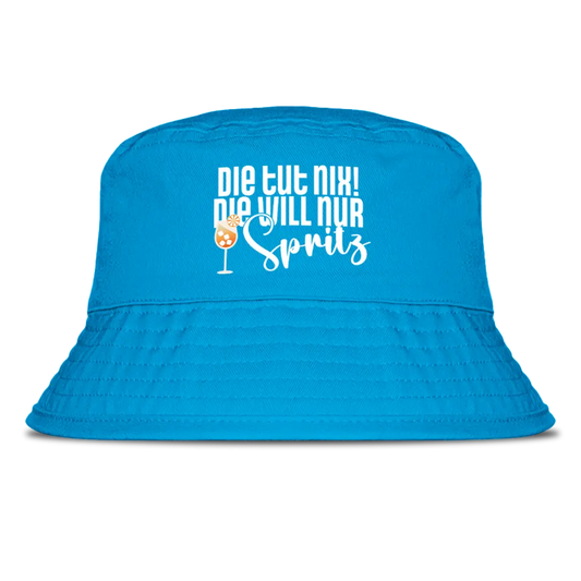 Die tut nix! Die will nur Spritz - Fischerhut #farbe_blue