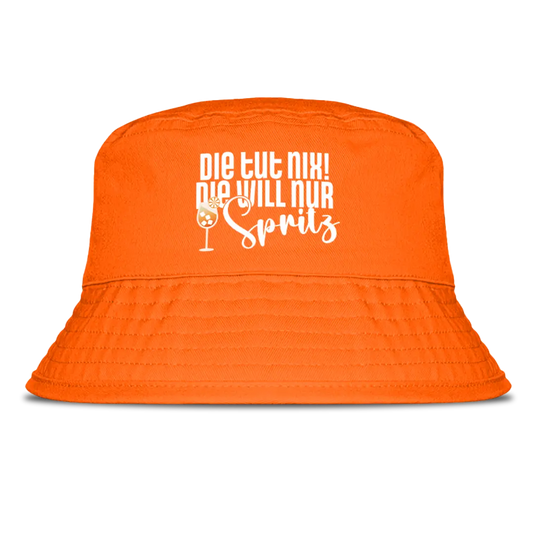 Die tut nix! Die will nur Spritz - Fischerhut #farbe_orange