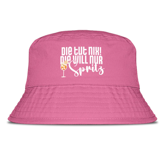 Die tut nix! Die will nur Spritz - Fischerhut #farbe_pink
