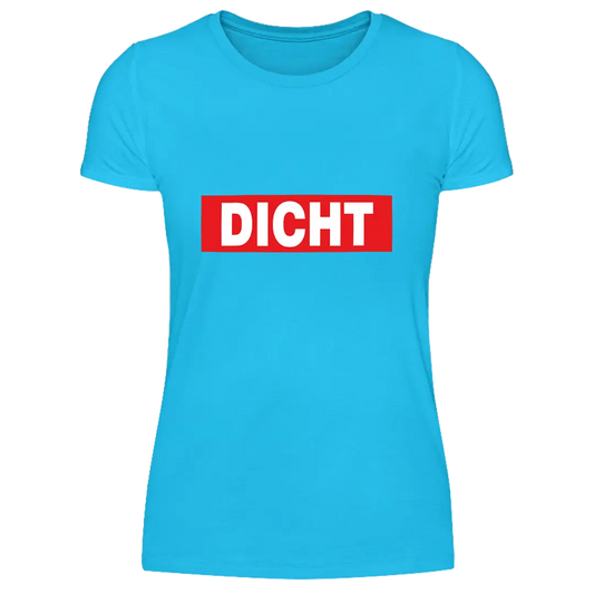 Dicht  - Damen T-Shirt Farbe Blau