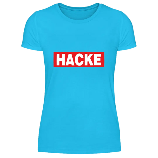 Hacke  - Damen T-Shirt Farbe Blau