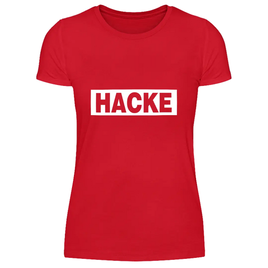 Hacke  - Damen T-Shirt Farbe Rot