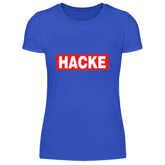 Hacke  - Damen T-Shirt Farbe Blau