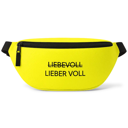 Lieber voll - Bauchtasche #farbe_gelb