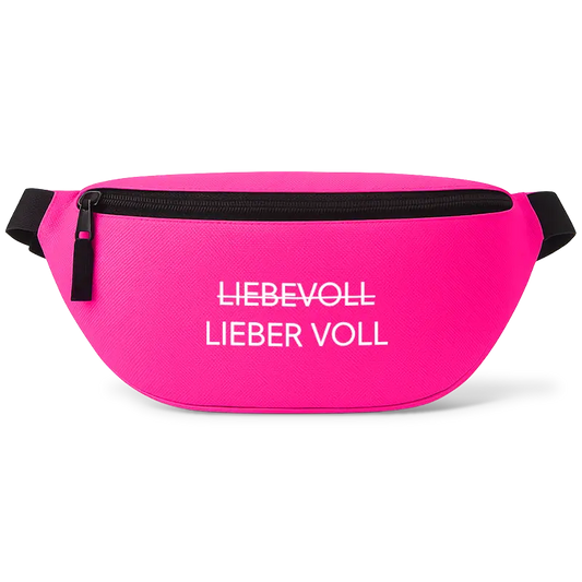 Lieber voll - Bauchtasche #farbe_pink