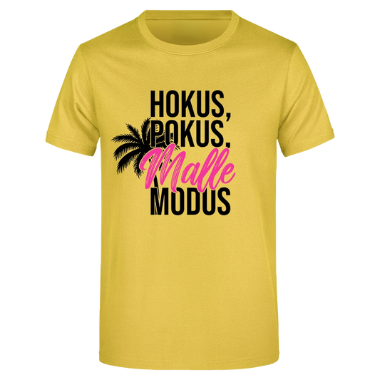 Hokus, Pokus, Malle Modus  - Herren T-Shirt Farbe Gelb