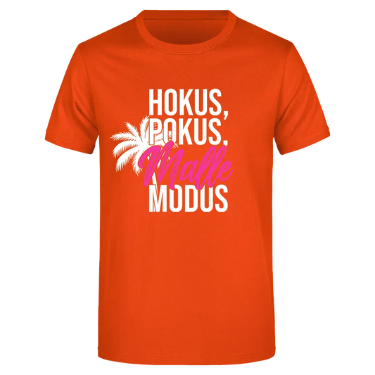 Hokus, Pokus, Malle Modus  - Herren T-Shirt Farbe Orange