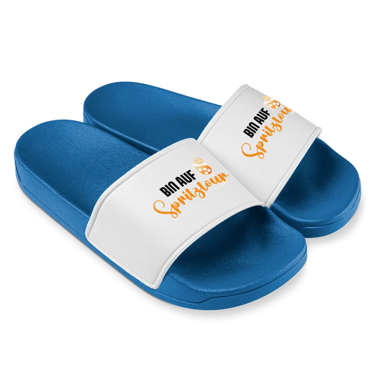 Bin auf Spritztour - Badelatschen #farbe_blau