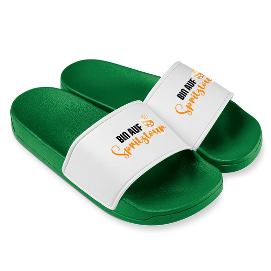 Bin auf Spritztour - Badelatschen #farbe_gruen