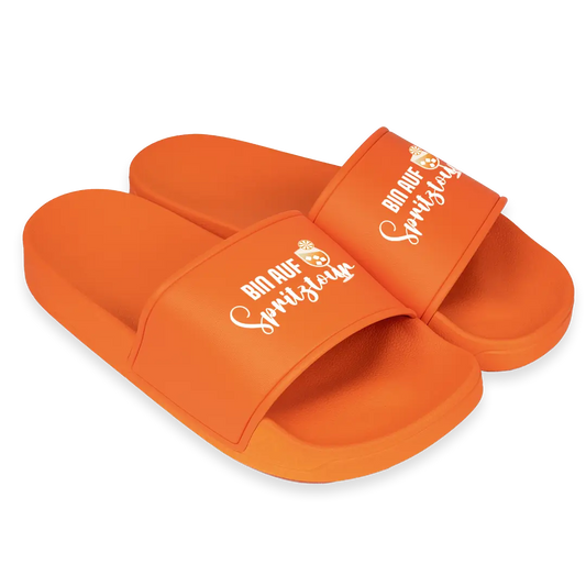 Bin auf Spritztour - Badelatschen #farbe_orange