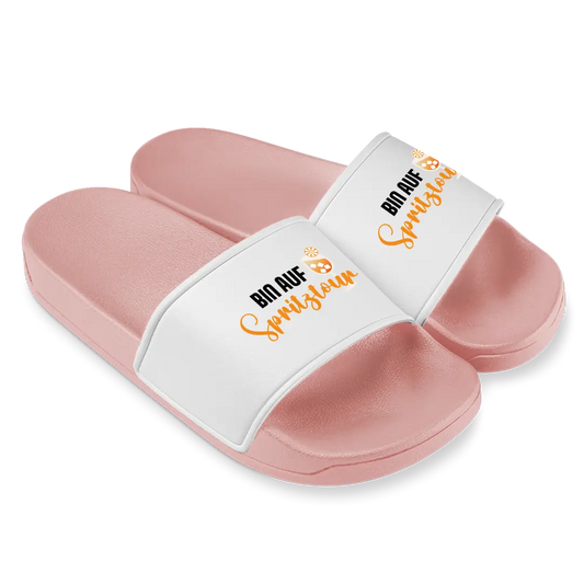 Bin auf Spritztour - Badelatschen #farbe_rosa