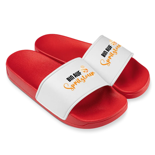 Bin auf Spritztour - Badelatschen #farbe_rot