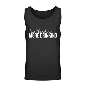 Less thinking. More drinking - Unisex Relaxed Tanktop-16