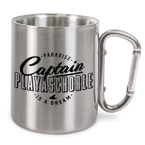 Captain Playa Schorle - Edelstahl-Trinkbecher mit Karabinerhaken 