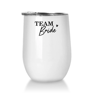 Team Bride - Winetumbler Farbe Weiss