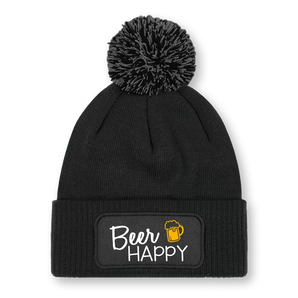 Beer Happy - Beanie mit Bommel 