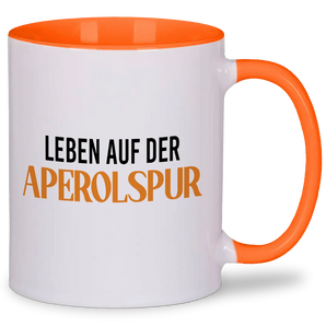 Leben auf der Aperolspur - Tasse #farbe_orange