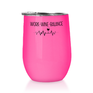 Work Wine Balance - Winetumbler Farbe Pink