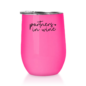 Partners in wine - Winetumbler Farbe Pink