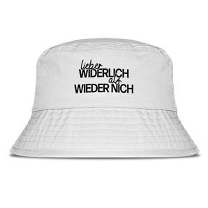 Lieber widerlich als wieder nich - Fischerhut #farbe_white