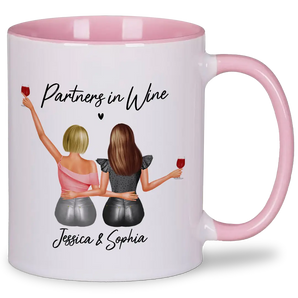 Partners in Wine - Tasse Personalisiert #farbe_rosa