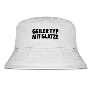 Geiler Typ mit Glatze - Fischerhut #farbe_white