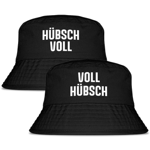 Voll Hübsch / Hübsch voll - Zweier Set Fischerhut #farbe_black