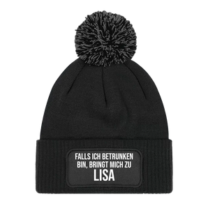 Falls ich betrunken bin - Beanie mit Bommel