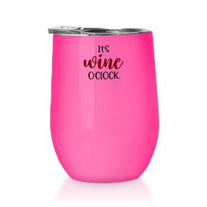 It's wine o'clock - Winetumbler Farbe Pink