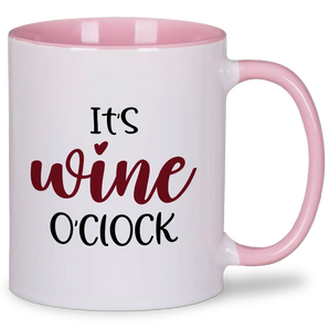 It's Wine o'clock - Tasse #farbe_rosa