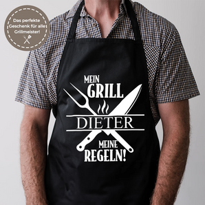 Mein Grill meine Regeln - Schürze Personalisiert