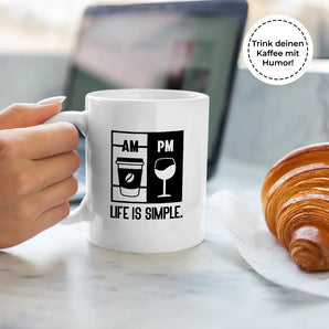 Life is simple - Tasse #farbe_weiss