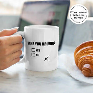 Tasse are you drunk - Prozente Momente #farbe_weiss