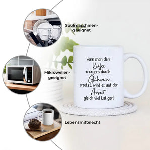 Kaffee durch Glühwein ersetzen - Tasse #farbe_weiss