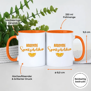 Anonyme Spritzoholiker - Tasse #farbe_orange