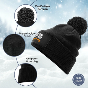 Die tut nix! Die will nur Spritz - Beanie mit Bommel