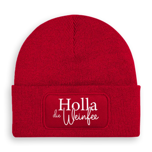 Holla die Weinfee - Beanie #farbe_rot