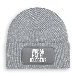 Woran hat et jelegen? - Beanie #farbe_grau-meliert