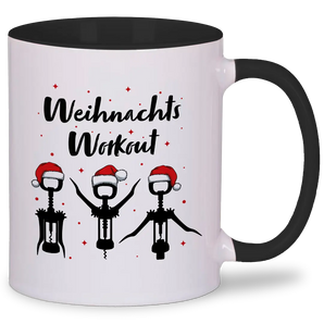 Weihnachts- Workout - Tasse #farbe_schwarz