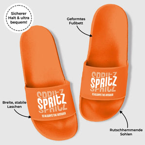 Spritz is always the answer - Badelatschen #farbe_schwarz-weiss