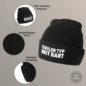 Geiler Typ mit Bart - Beanie #farbe_schwarz