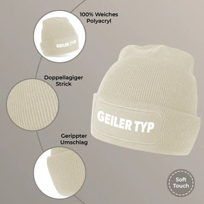 Geiler Typ - Beanie #farbe_beige