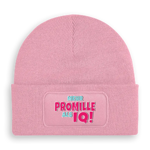 Mehr Promille als IQ - Beanie #farbe_rosa