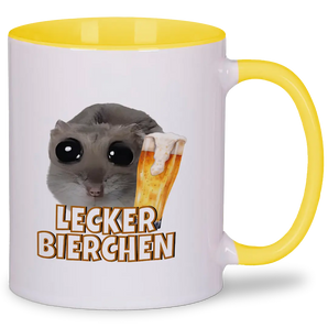 Lecker Bierchen - Tasse #farbe_gelb